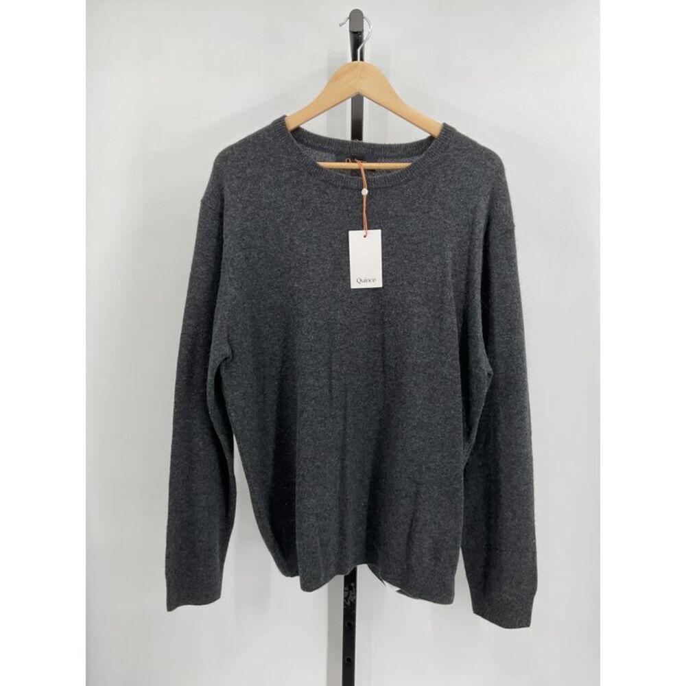 Quince Men's Mongolian Cashmere Crewneck Sweater Gray XL